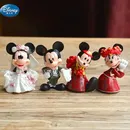 Cartoon Hochzeit Mickey Mouse Minnie Figuren Spielzeug Set Disney China rot Hochzeits torte