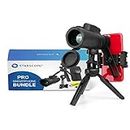 Starscope Monocular Telescope G3 Pro Smartphone Bundle - 10x42 Monocular Telescope for Smartphone | Bird Watching Monocular for iPhone and Android with Spotting Scope Tripod, Phone Mount, and More