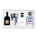 Salmue 4pcs 25ml Men's Eau de Parfum, Long Lasting Natural Fragrance Male Spray Perfume Set Gift, Christmas Thanksgiving Gift Perfume Kit