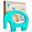 BABY ELEFUN Teething Toys for Baby - Cute, Effective & Easy to Hold BPA Free Silicone Teethers with Gift Package - Elephant Teether Toy Best for Babies 3 6 12 Months, Boy, Girl, Infant - Shower Gifts