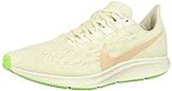 Nike Women WMNS AIR Zoom Pegasus 36 Running Shoes, Green, 6 US, Phantom/Bio Beige-Barely Volt (AQ2210)