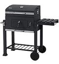 tepro Grillwagen Toronto Click Charcoal Barbecue, Anthracite/Stainless Steel, 56 x 41.5 cm
