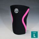 Soporte de rodilla Rehband Rx, 7 mm, negro/rosa, soporte deportivo de neopreno 105434 (grande)
