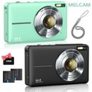 Digital Camera 44MP Compact Point and Shoot Camera 16X Zoom for Teens Students