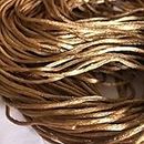 Asiatic 2.5 MM, 40 Meter Soft Satin Rattail Silk Macrame Cord Nylon Thread for DIY Bracelet Necklace Jewelry Accessories (Gold)