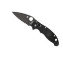 Spyderco Manix 2 Lightweight Plain Edge Folding Knife FRCP Black Black Blade C101PBBK2