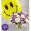 1-800-Flowers Flower Delivery Lovely Lavender Medley W/ Jumbo Smile Balloon Xl