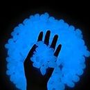 GLOCARNIVAL Glow Pebbles, 480 pcs Blue Glowing Rocks for Outdoor Decor, Garden Lawn Yard, Aquarium, Walkway, Fish Tank, Pathway, Luminous Pebbles Powered by Light or Solar