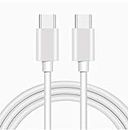 Unbreakable 60W / 3A Fast Charging Cable For Huawei P30 lite New Edition, Huawei P 30 lite New Edition Type C to Type C Cable for Smartphones, Tablets PD Technology, 480Mbps Data Sync- A1G1,WHITE