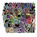 100Pcs Neon Style Stickers for Laptop, Cool Neon Light Stickers for Kids Teens Adults, Waterproof Vinyl Stickers for Water Bottle, Guitar Skateboard, Luggage, Phone