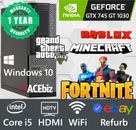 Gaming PC GeForce GTX 745 GT 1030 Desktop Computer Fortnite Roblox Minecraft SSD
