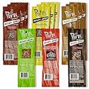 Primal Spirit Vegan Jerky - Most Popular Flavors Pack, 10 g. Plant Based Protein, ("The Classics" 3 Teriyaki, 3 Hickory Smoked, 3 Texas BBQ, 1 Thai Peanut, 1 Hot & Spicy, 1 Mesquite Lime, 12-Pack, 1 o