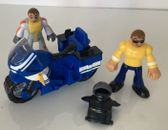 IMAGINEXT Lot Blue Motorcycle & 2 Figures Operation Rescue Kohl's EXCLUSIVE