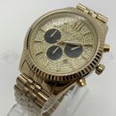 New Michael Kors MK8494 Lexington Gold Stainless Steel Chronograph Men's Watch