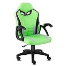 Gaming Chair for Kids Boys Girls High Back Ergonomic Swivel Racing Computer Chair, Height Adjustable, Green