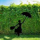 1pc Dancing Girl Silhouette Decorative Garden Sign With Stakes, Ground Insert Garden Decor, Outdoor Home Decor, Insert Decoration For Home Garden Patio, Yard Lawn Art Decor
