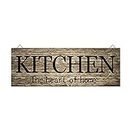 Wooden Sign Wall Hanging, Kitchen Decor Sign, Bathroom Door signs, Home Decorative Signs, Farmhouse Decor Housewarming Gift (Kitchen)