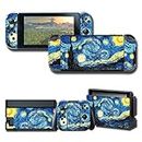 GilGames Stickers Decals Cover for Nintendo Switch, Skin Protector Durable Full Set Wrap Protection Faceplate Console Dock