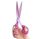 Sharp Sewing Scissors, Professional Heavy Duty Titanium Coating Forged Stainless Steel Multi-Purpose Shears for Fabric Leather, Dressmaking, Tailoring, Quilting, Home & Office, Art & School, 10 inch
