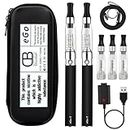 Discoball Electronic Cigarette eGo CE4 1100mAh E cigarettes Vape Pens 2 Packs Shisha Starter Kit [Nicotine Free] (2PCS Black)