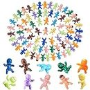 SHAOQINLIN Mini Plastic Babies, 100 Pcs Mini Baby 1 Inch Small King Cake Babies Bulk Plastic Baby Ice Cube Baby Shower Games Tiny Party Decorations (10 Colors)