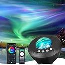 Aurora Galaxy Projector Smart WiFi Star Light Projector Night Light with Music Speaker, Sound Machine, IR Remote, APP, Compatible with Alexa, Star Brightness Adjustable, Room Décor for Kids Adult