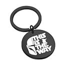TGBJE SW TV Series Fans Gift This Is The Way Mandalorian Inspired Keychain SW Movie Lover Gift Jedi Jewelry, Bl the Way Kc, 3.0cm