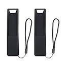 ECSiNG 2PCS Smart TV Remote Control Protective Case Cover Shell Holder Silicone Sleeve with Hand Strap Compatible with Samsung BN59-01241A/BN59-01242A/BN59-01260A/BN59-01266A Black