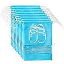 TintTower Shoe Storage Bags 10 Pcs Dustproof Waterproof Clear Window Drawstring Bag Drawstring Shoe Bags