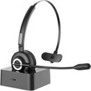 Bluetooth Wireless Headset with Microphone with Magnetic Charging Base