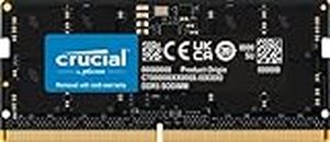 Crucial RAM 16GB DDR5 4800MHz CL40 Laptop Memory CT16G48C40S5 Black