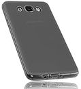 mumbi Funda Compatible con Samsung Galaxy J7 2016 Caja del teléfono móvil, Negro Transparente