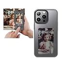 Smart Photo Rear Projection DIY phone Case Customizable E-Ink Phone Case Instantly Display Photos On The Ink Screen Back Cover Personalize Your Phone Anytime Anywhere (Black, For iPhone 14 Pro Max)