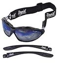 Rapid Eyewear Moritz Polarised Safety SPORTS SUNGLASSES & SKI GOGGLES with Interchangeable Side Arms & Strap. For Men & Women. Ideal Cycling, Snowboard, Glacier, Winter Snow and Motocross Glasses