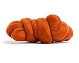Merino Wool Roving, Premium Combed Top, Color Nutmeg, 21.5 Micron, Perfect for Felting Projects, 100% Pure Wool, Made in The UK