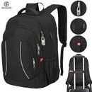 17.3" Laptop Backpack Anti theft USB Waterproof Rucksack Men Travel School Bag