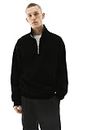 Mischief Monkey Zip-Top Sweatshirt for Men|Fleece Material |Full Sleeves Jumper Men|Winter Wear | Hooded Neck |Regular Fit Long Sleeve Mens Sweatshirt Black