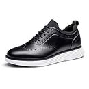 Bruno Marc Men's GrandFlex Suit Craft Dress Sneakers Oxfords Casual Wingtip Brogue Business Shoes,Size 12,Black,SBOX2326M