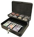 Cathedral Products | "The Ultimate Cash Box" with Foam Lining and Cantilever Coin Tray - Black