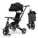 FYLO Xplor Baby Trike Foldable Tricycle Toddler With Parent Handles - Jet Black
