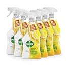 Dettol Antibacterial, Multi Purpose Cleaner, Lemon and Lime Burst, 1 Litre each (Pack of 6, 6 Litres), Biodegradable Wipes, 3X Cleaning Power