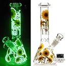 Glass Bong with Tornado percolate,Green Water Bongs with 14.5mm Bong Bowl Height 25cm Weight 400g Glass Pipe for Smoking Hookah Glass Bongs Oil Rig Smoking Pipe Nicotine Free