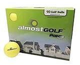 (10 Pack Yellow with 5 Tees) - Best Practise Golf Balls on The Planet. Perfect for Golf Training. Solid Contact for Great Feedback. Limited Flight for Backyard use. Safe for Indoors.