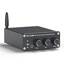 Fosi Audio BT20A Amplificateur Audio Bluetooth, 100W x2 Ampli HiFi Stéréo 2 Canaux, Classe D Ampli TPA3116 Intégré Ampli de Puissance avec Contrôle des Basses et des Aigus pour Home Cinema