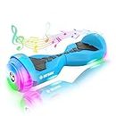 Gotrax Pulse Max Hoverboard with 6.5" Luminous Wheels, Music Speaker and 6mile Range & 6.2mph, UL2272 Certified, Dual 250W Motor and 93.6Wh Battery Self Balancing Scooters for 44-176lbs Kids Teens(Blue)
