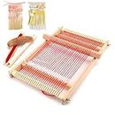 Wooden Weaving Loom Kit, Hand-Knitted Machine DIY Weaving Loom Knitting Kit for Household Tapestry Scarf, Handcraft Tool Gift for Children and Beginners 16x10in