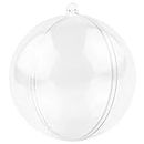 MIKAILE 3.15 Inch Clear Christmas Balls Fillable Plastic Baubles Ornaments (20 PCS)