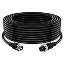 Lonlonty Car Video 4-Pin Aviation Extension Cable for CCTV Rearview Camera Truck Trailer Camper Bus Vehicle Backup Monitor System-65.6Ft/20M