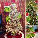 4 pz decorazione cappello di Natale Grinch decorazione albero di Natale decorazione inserto regalo creativo