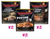 6x  St-Hubert Mix & Match Gravy Sauce Mix Poutine, Hot Chicken, 3 Peppercorn